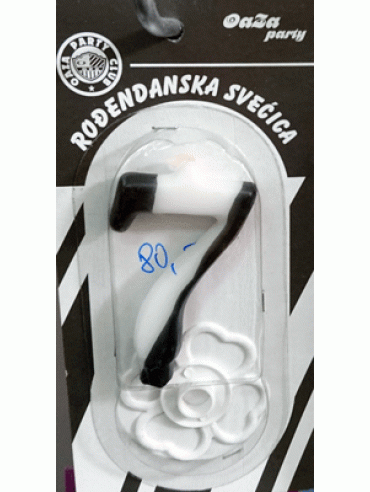Svećica crno beli broj 7