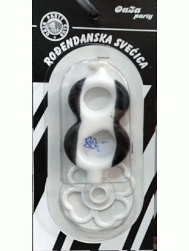 Svećica crno beli broj 8