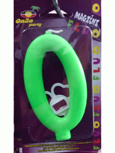 Svećica magiča fluo zelena 0