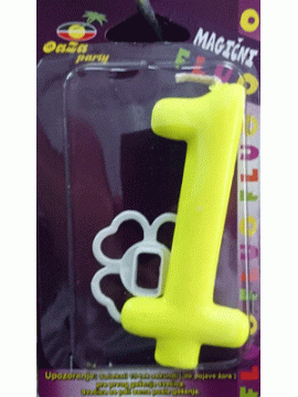 Svećica magična fluo žuta 1