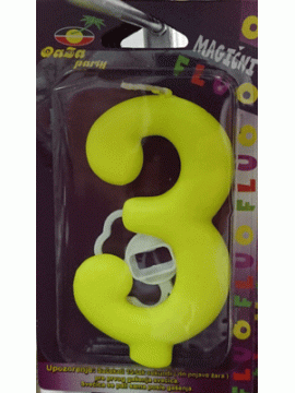 Svećica magična fluo žuta 3